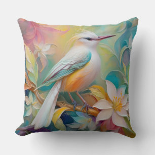 Coussin Oiseau d'Imaginaire tourbé d'or