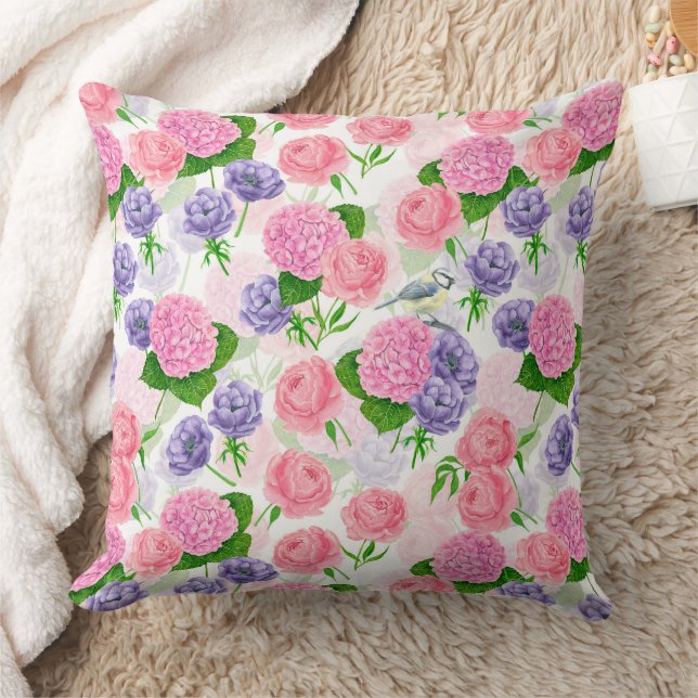 Coussin Oiseau et fleurs (Couverture)