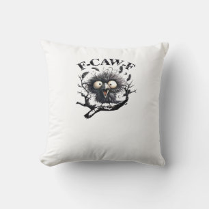 Coussin Oiseau F-Caw-F d'Halloween Cool Unique