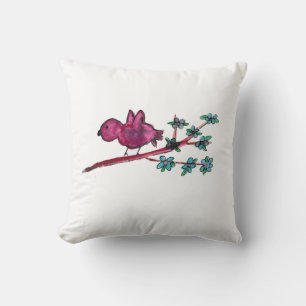 Coussin Oiseau rouge