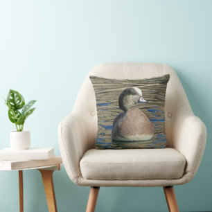 Coussin Oiseau sauvage calme Maison Brown du lac Duck
