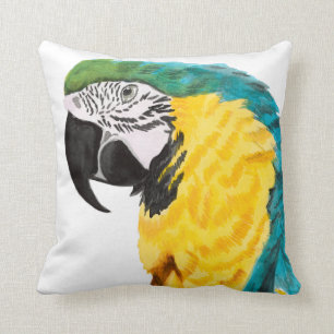 Coussin Oiseau tropical de perroquet