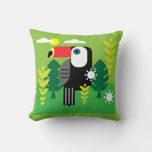 Coussin Oiseau tropical du Toucan