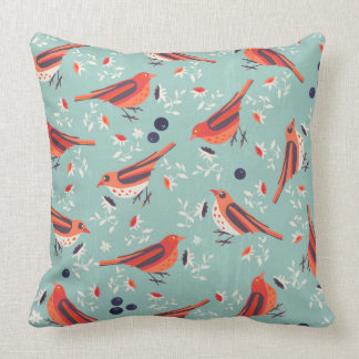 Coussin Oiseaux bleus