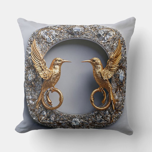 Coussin Oiseaux de mariage (Recto)