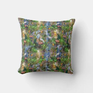Coussin Oiseaux de Paradis Répéter Imprimer Lancer Oreille
