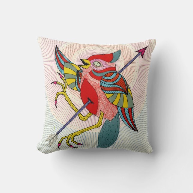 Coussin oiseaux et flèches (Recto)