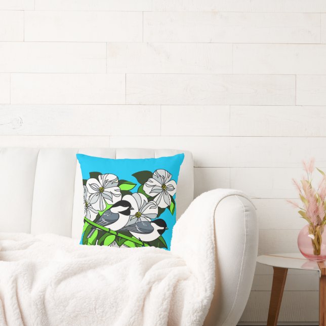 Coussin Oiseaux Et Fleurs (Canapé)