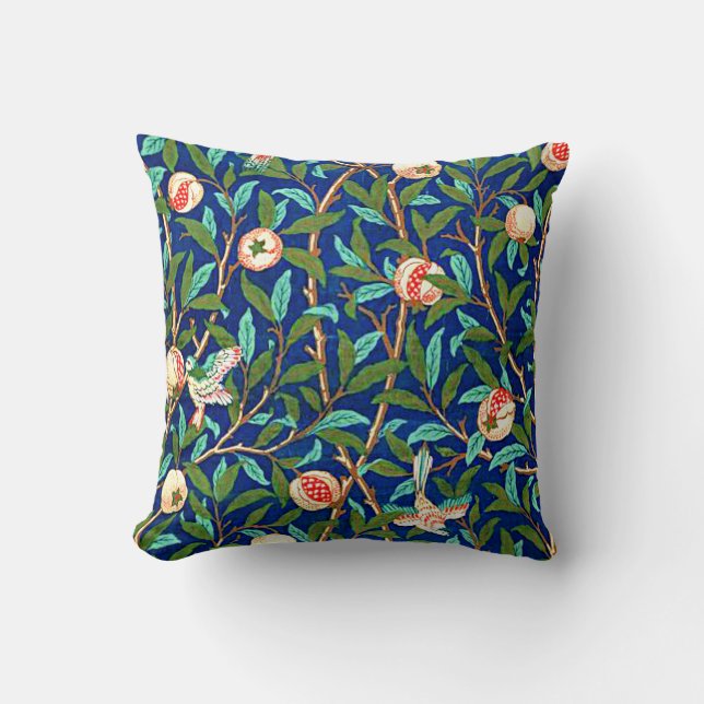 Coussin Oiseaux et grenades (Recto)