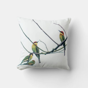 Coussin Oiseaux exotiques de Kerala en Inde, Guêpiers sur