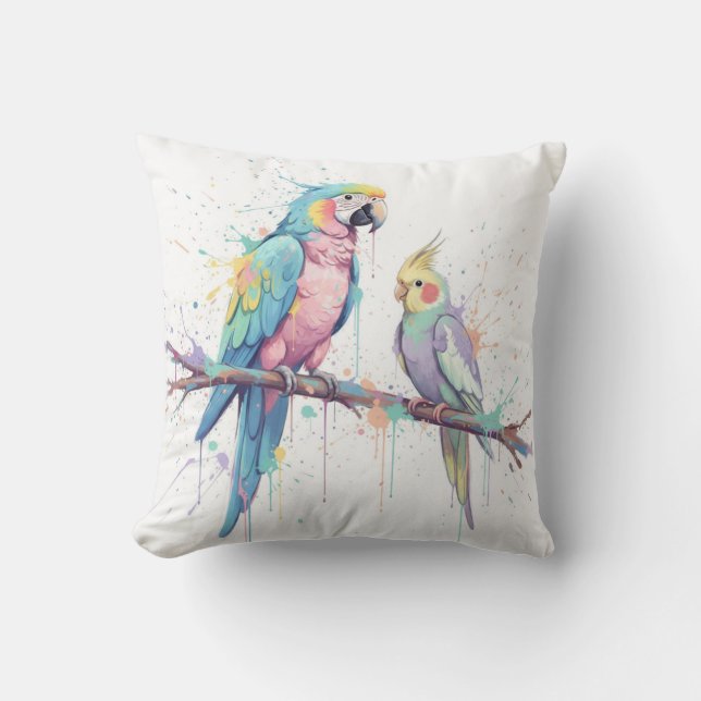 Coussin Oiseaux joyeux (Recto)