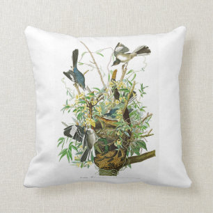 Coussin Oiseaux moqueurs de John James Audubon d'oiseau de