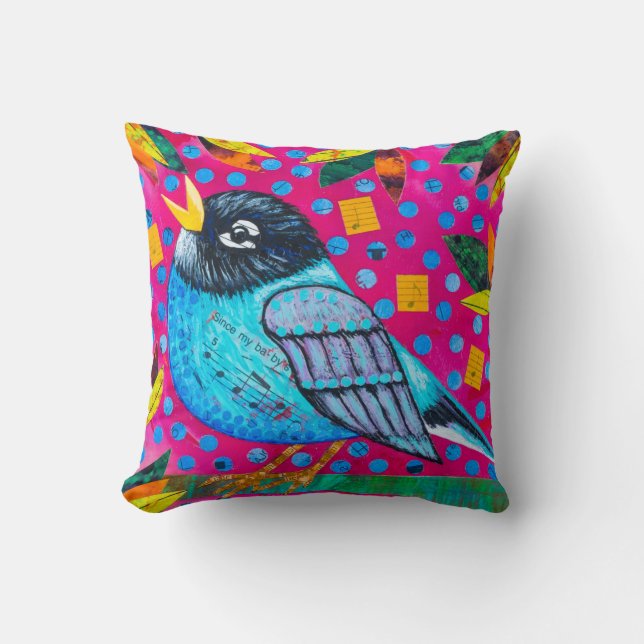Coussin Oiseaux musicaux (Recto)
