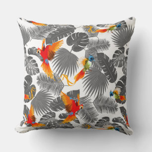 Coussin oiseaux tropicaux