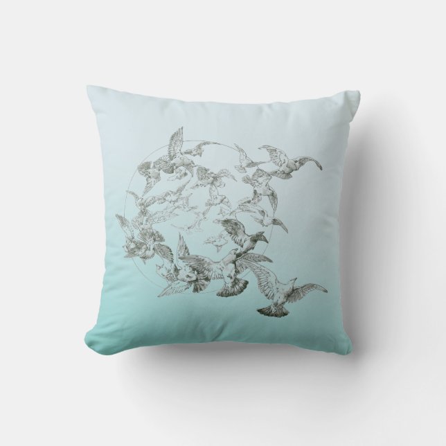 Coussin Oiseaux vintages (Recto)