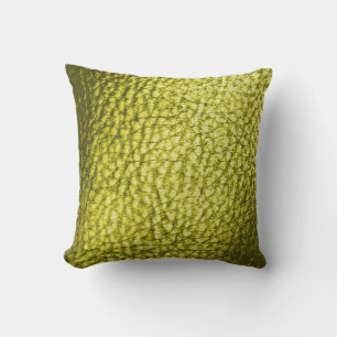 Coussin Olive Green Faux Leather Nouveau