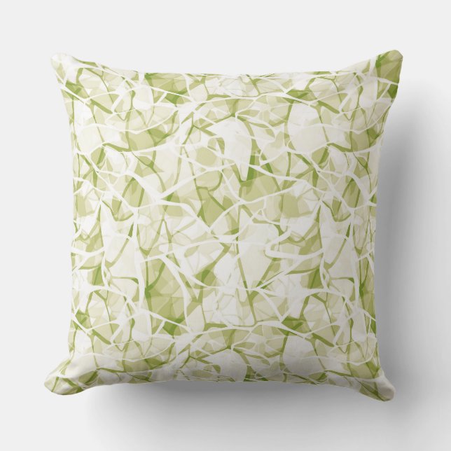 Coussin olive-white abstract fashionable modern pattern    (Recto)