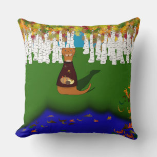 Coussin Oliver L'Automne Polyester De Wolf Lake De La Rivi