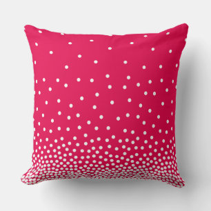 Coussin Ombré 240816 - Blanc et #e60049 Rouge rose
