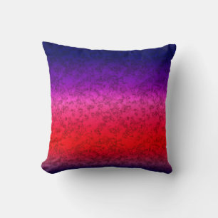 Coussin Ombre bleu-rouge