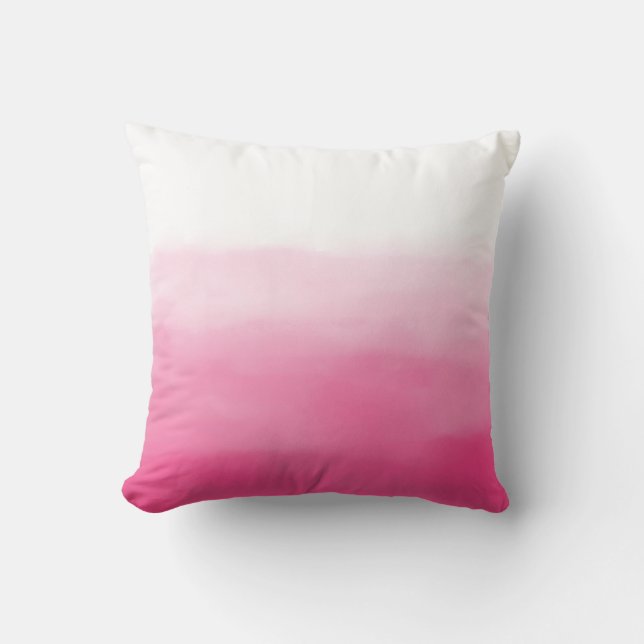 Coussin Ombre d'aquarelle rose clair (Recto)