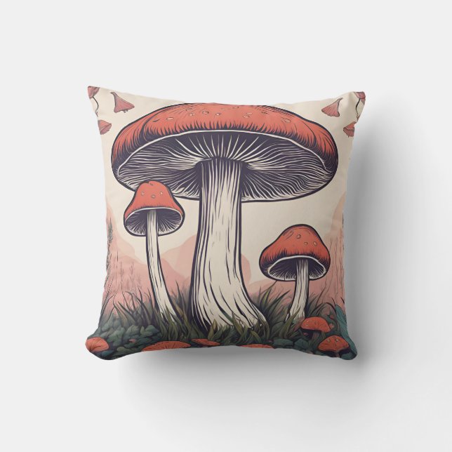 Coussin Ombre de champignons magiques D19 (Recto)