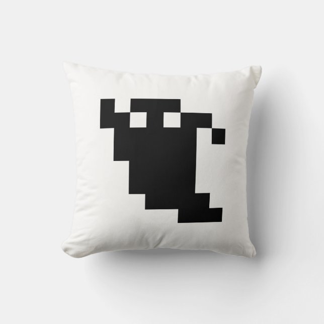 Coussin Ombre fantôme de 8 bits Pixel (Recto)
