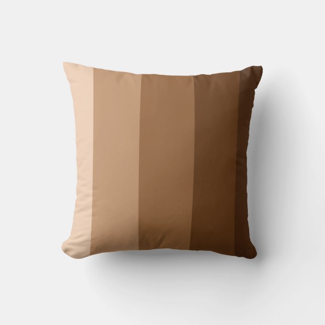 Coussin Ombre rayée marron (Recto)