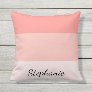 Coussin Ombre rose de corail personnalisé