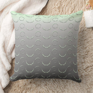Coussin Ombre vert gris et cercles partiels