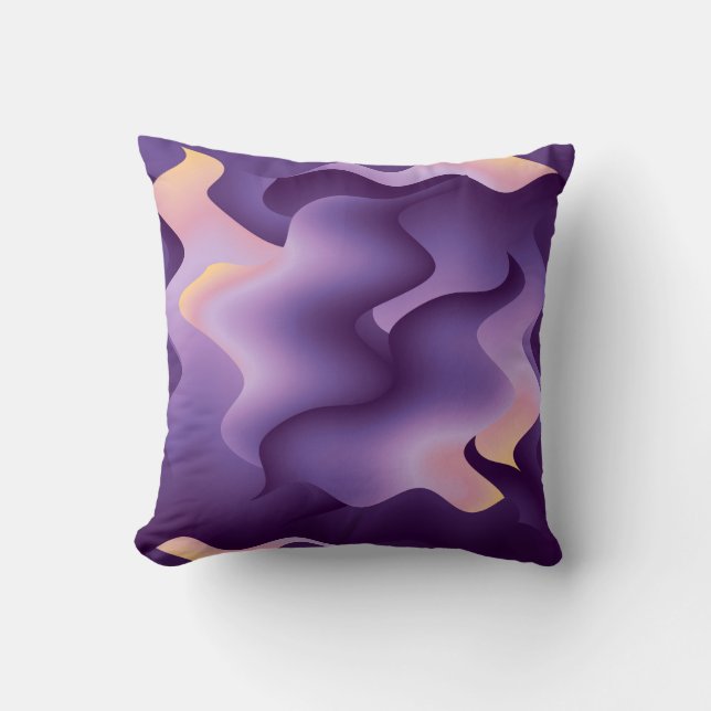 Coussin Ondes violettes (Recto)