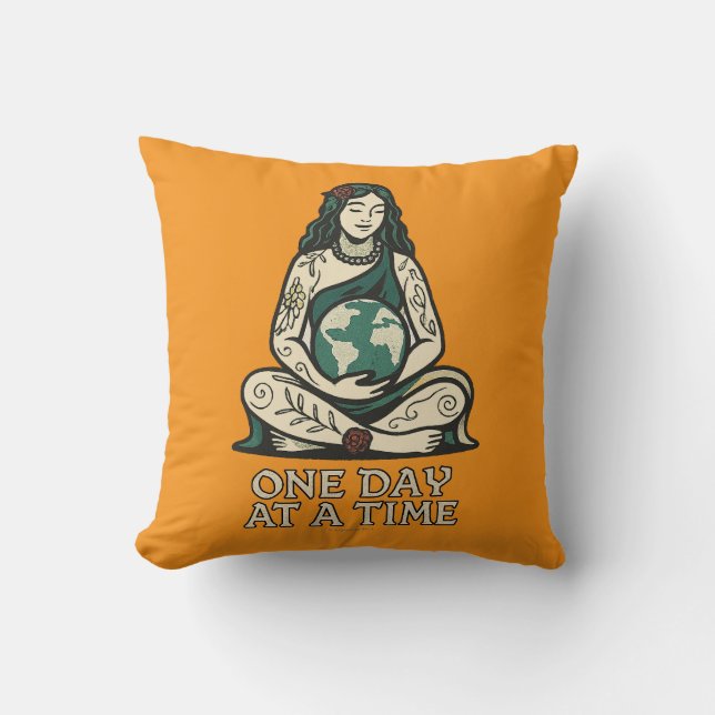 Coussin One Day At A Time (Gaia) -  (Recto)