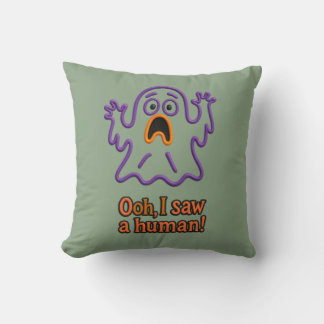 Coussin Oooh, j'ai vu un humain ! – Fantôme drôle d'Hallow