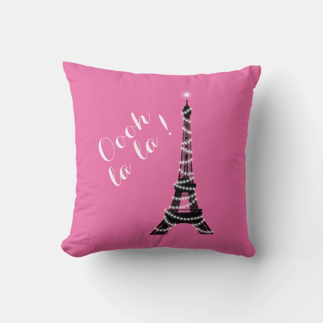 Coussin Oooh La La Throw Pillow rose (Recto)
