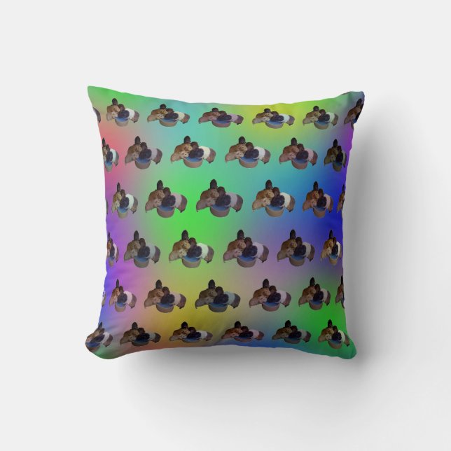 Coussin Opal Guinée Motif de porc, (Recto)
