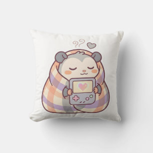 Coussin Opossum Joueur Mignon et Confortable