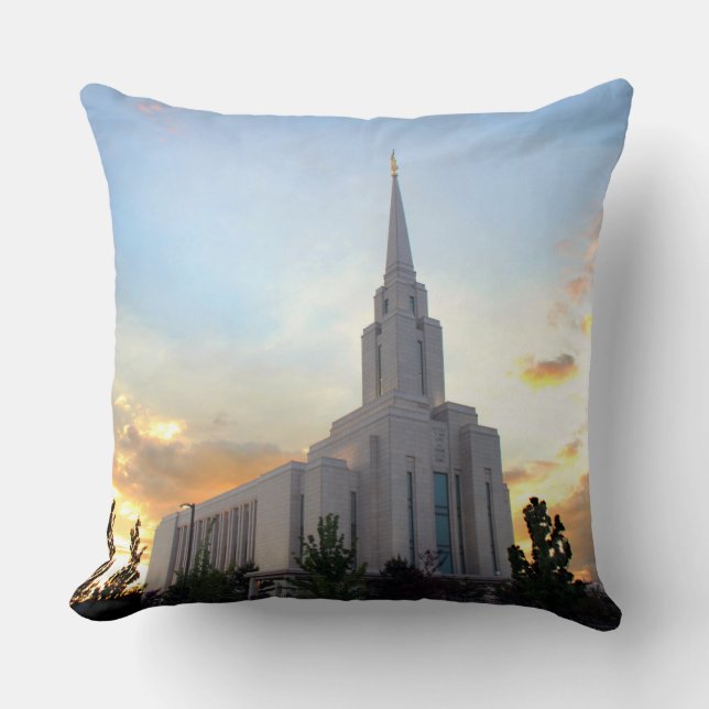 Coussin Oquirh Mountain LDS temple utah mormon coucher de  (Recto)