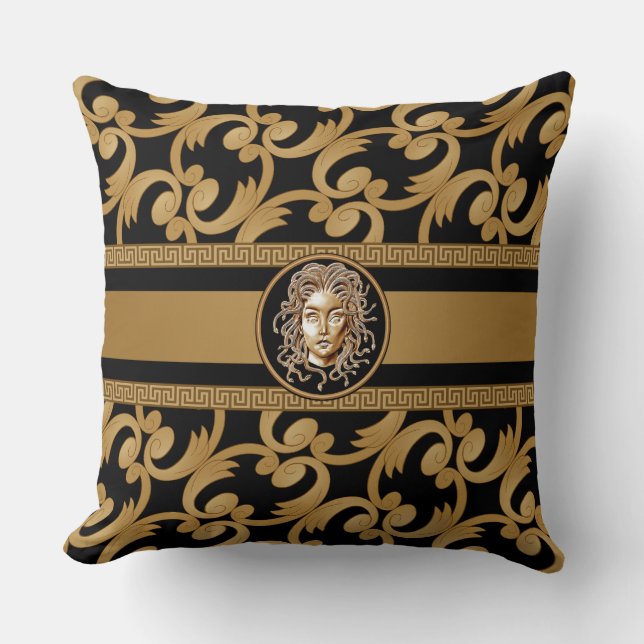Coussin Or baroque Medusa de luxe (Recto)