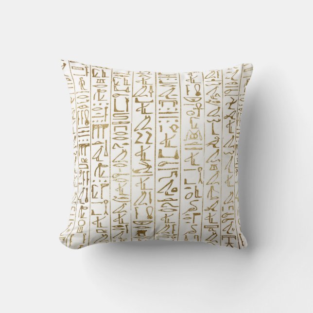 Coussin Or & blanc Egypte Glam Moderne Chic (Recto)