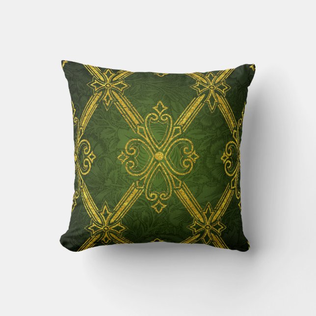 Coussin Or Deco vert (Recto)