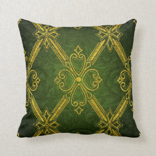 Coussin Or Deco vert