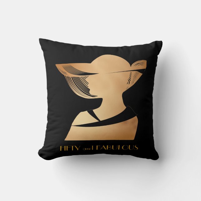 Coussin Or élégant cinquante d'art déco et conception (Recto)