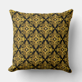 Coussin Or élégant et conception noire de diadème