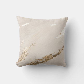 Coussin or et blanc