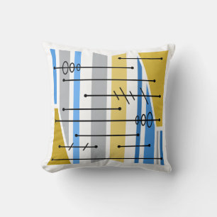 Coussin Or géométrique Abstrait atomique
