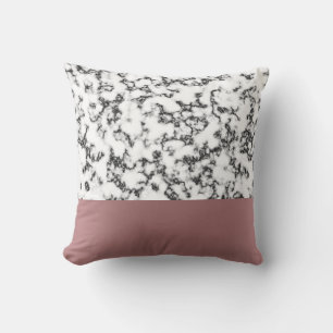Coussin Or Rose Moderne Et Texture Marbre