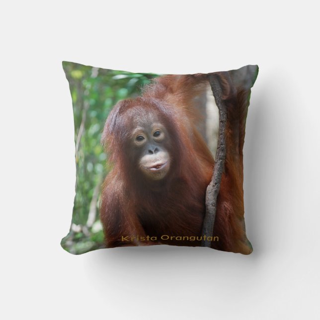 Coussin Orang-outan de Krista (Recto)