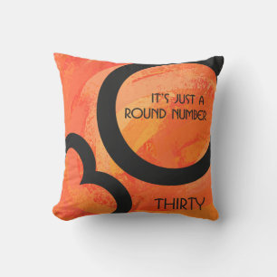 Coussin Orange 30 décades Anniversaire