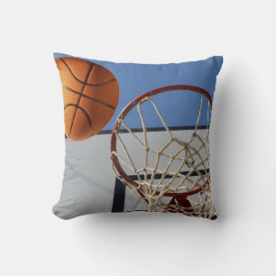 Coussin Orange Basketball Sur Le Point De Score Points,