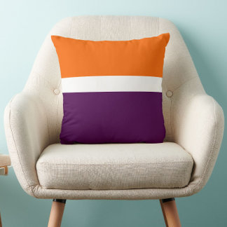 Coussin Orange blanc violet couleur pâle Conception des bl